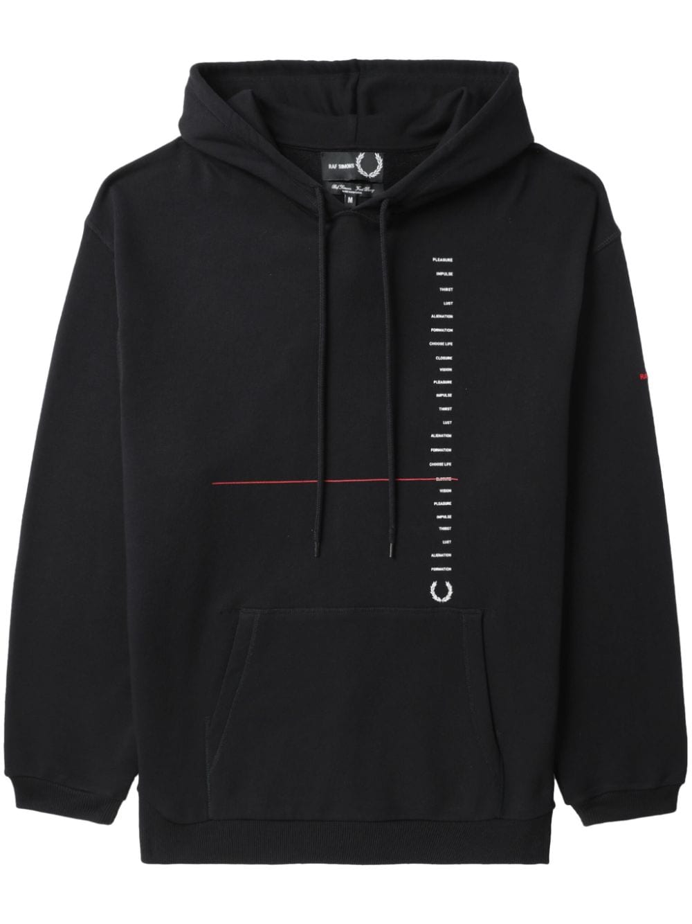 Fred Perry x Raf Simons Hoodie mit Logo-Stickerei - Schwarz von Fred Perry