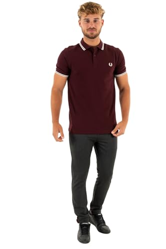 POLO UOMO FRED PERRY DOPPIA RIGA OXBLOOD von Fred Perry