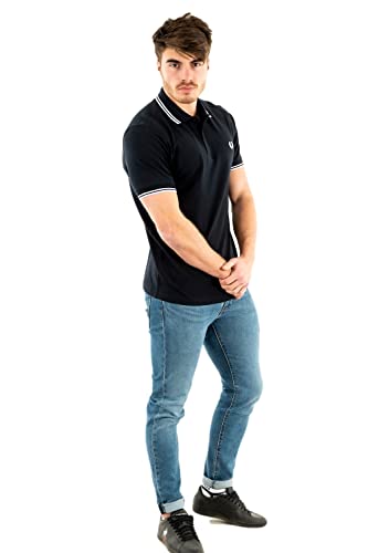 POLO UOMO MANICA CORTA M3600 NAVY/WHITE von Fred Perry