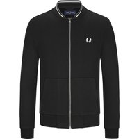 Fred Perry Sweatjacke mit Collegekragen und Kontrast-Streifen von Fred Perry