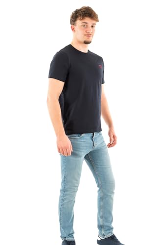 T-SHIRT UOMO FRED PERRY NAVY BURNT RED von Fred Perry