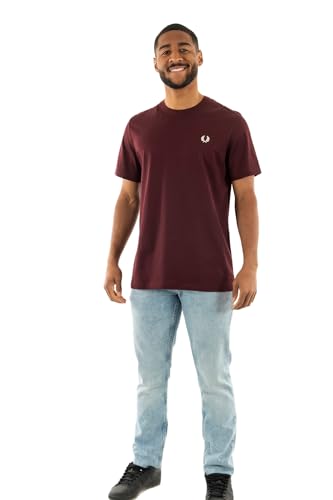 T-SHIRT UOMO FRED PERRY OXBLOOD/ECRU von Fred Perry