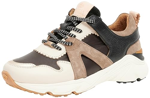 Fred de la Bretoniere Damen BOWI Low Sneaker, Black/Sand, 37 EU von Fred de la Bretoniere