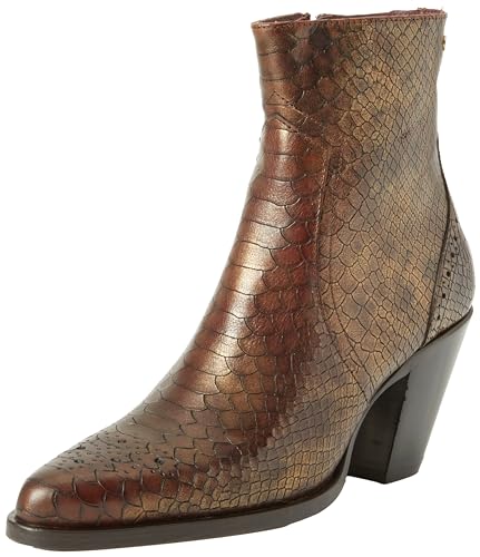 Fred de la Bretoniere Damen Blaire with Brogue Print Ankle Boot, Dark Brown, 36 EU von Fred de la Bretoniere