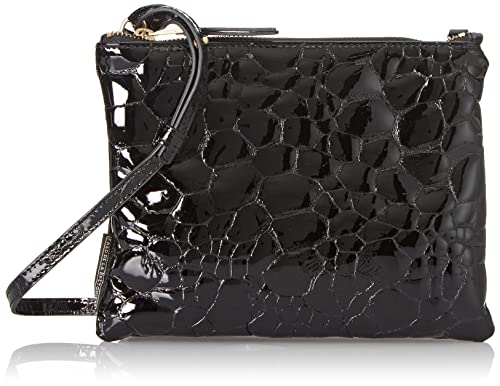 Fred de la Bretoniere Damen FRB0254 crossbody patent croco, Schwarz, Einheitsgröße EU von Fred de la Bretoniere