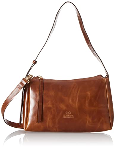 Fred de la Bretoniere Damen FRB0427 Shoulderbag shiny napp, Cognac, Einheitsgröße EU von Fred de la Bretoniere