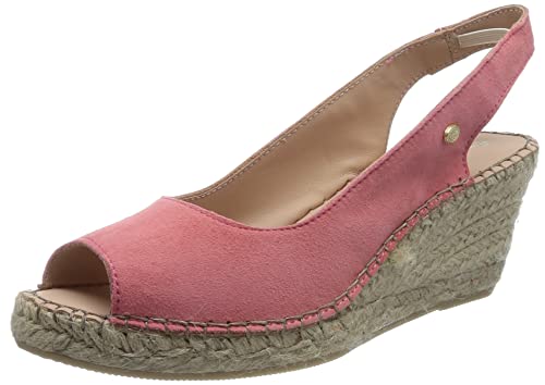 Fred de la Bretoniere Damen FRS0176 Slingback Luxury Suede Espadrille Wedge Sandal, Coral Rose, 36 EU von Fred de la Bretoniere