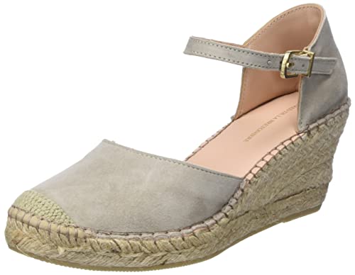 Fred de la Bretoniere Damen FRS0412 Luxury Suede Espadrille Wedge Sandal, Taupe, 36 EU von Fred de la Bretoniere