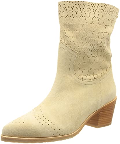 Fred de la Bretoniere Damen FRS1187 Western Ankle Boot Suede, Light Sand, 41 EU von Fred de la Bretoniere