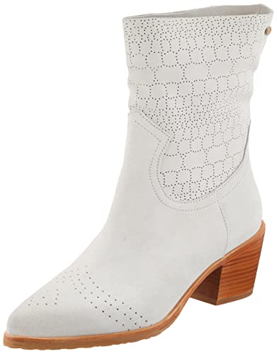 Fred de la Bretoniere Damen FRS1187 Western Ankle Boot Suede, Offwhite, 41 EU von Fred de la Bretoniere