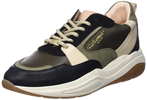 Fred de la Bretoniere Damen FRS1279 Mix Materials Sneaker, Black Dark Green 1000, 37 EU von Fred de la Bretoniere