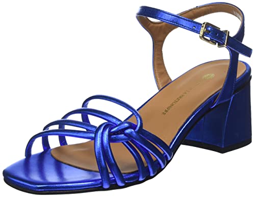 Fred de la Bretoniere Damen FRS1384 Sandalette metallic Leather Heeled Sandal, Cobalt Blue, 41 EU von Fred de la Bretoniere