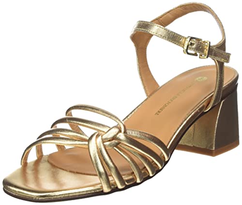 Fred de la Bretoniere Damen FRS1384 Sandalette metallic Leather Heeled Sandal, Gold, 38 EU von Fred de la Bretoniere
