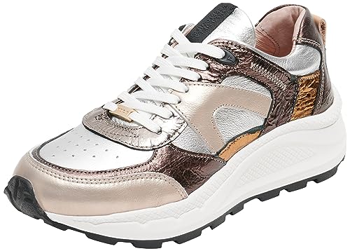 Fred de la Bretoniere Damen Hazel Low Sneaker, Silver, 38 EU von Fred de la Bretoniere