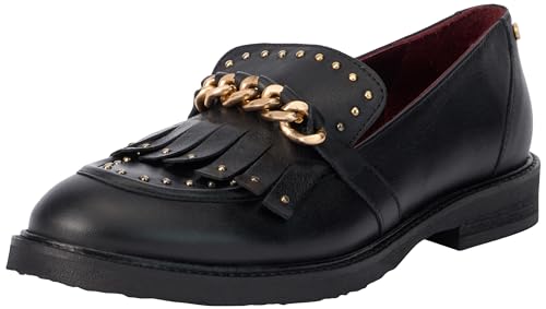 Fred de la Bretoniere Damen Paris with Studs Loafer, Black, 36 EU von Fred de la Bretoniere