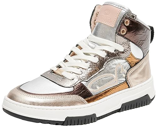 Fred de la Bretoniere Damen YARA high Sneaker, Silver, 36 EU von Fred de la Bretoniere