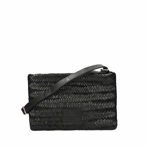 Fred de la Bretoniere Women's FRB0429 Crossbody braded Leather Bag, Black von Fred de la Bretoniere