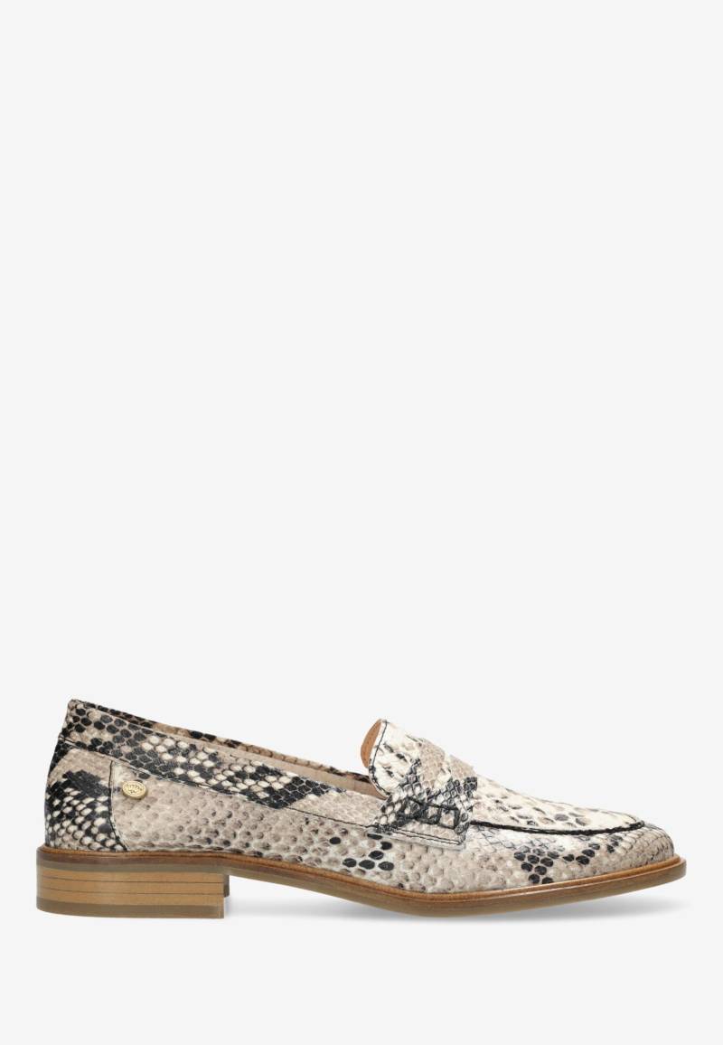 Loafer Bodil Python Schwarz/Weiß von Fred de la bretoniere
