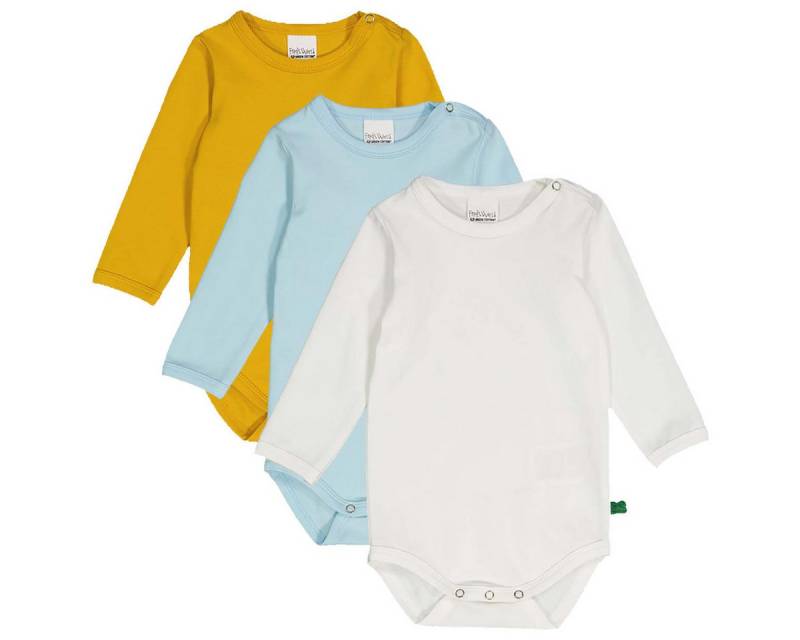 Fred's World by GREEN COTTON Langarmbody 1582056101 Jungen (3-tlg) Langarm Einteiler, Body, Longsleeve-Body, Bodysuit, Stretchbody von Fred's World by GREEN COTTON