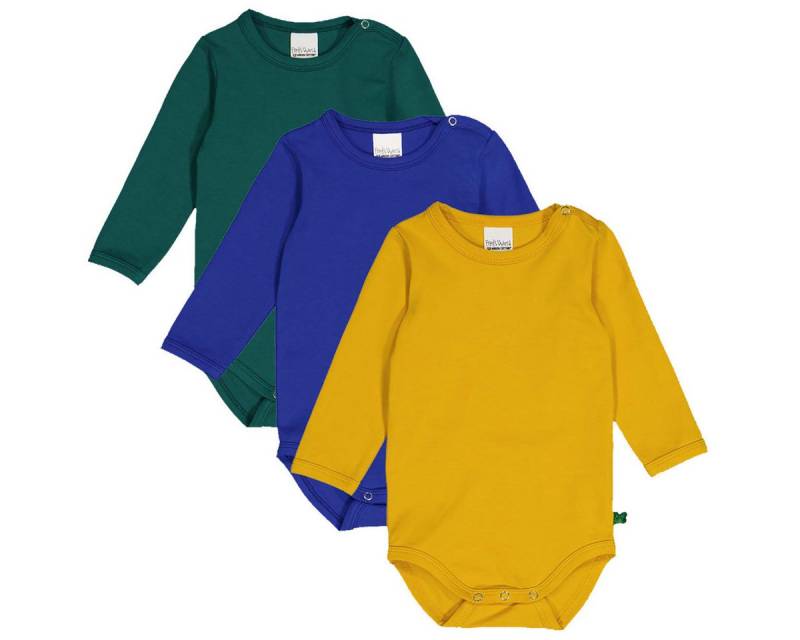 Fred's World by GREEN COTTON Langarmbody 1582056101 Jungen (3-tlg) Langarm Einteiler, Body, Longsleeve-Body, Bodysuit, Stretchbody von Fred's World by GREEN COTTON