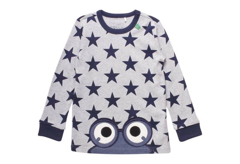 Fred's World by GREEN COTTON Langarmshirt Fred's World Langarmshirt allover Sterne und Frosch von Fred's World by GREEN COTTON