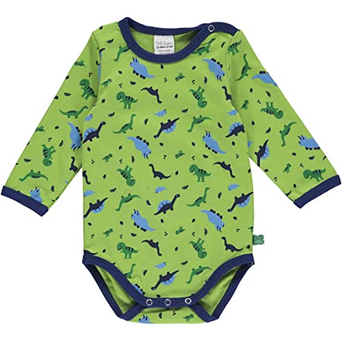 Fred's World by Green Cotton Baby Boys Dinosaur l/s Body Base Layer, Lime/Happy Blue/Deep Blue/Earth Green, 56 von Fred's World by Green Cotton