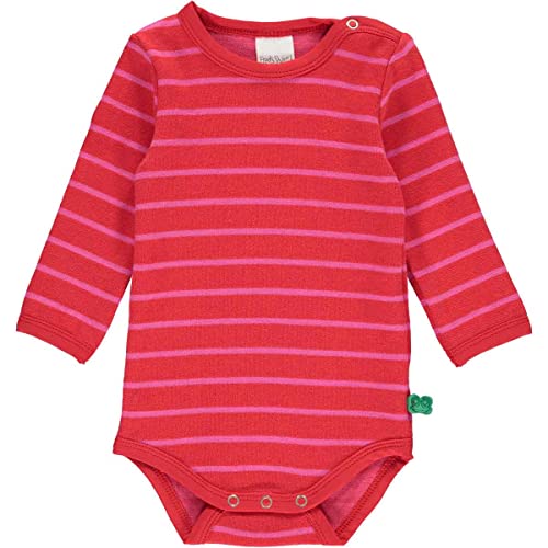 Fred's World by Green Cotton Baby Boys Stripe l/s Body Base Layer, Lollipop/Fucshia, 80 von Fred's World by Green Cotton