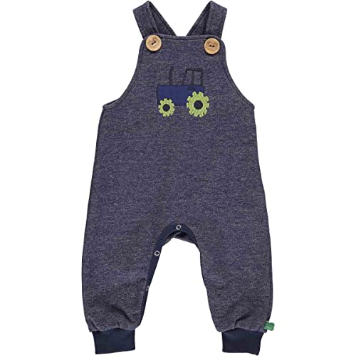 Fred's World by Green Cotton Baby Boys Tractor Applique Spencer and Toddler Sleepers, Denim Navy, 74 von Fred's World by Green Cotton