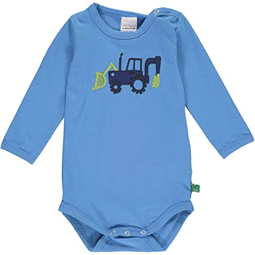 Fred's World by Green Cotton Baby Boys Tractor Applique l/s Body Base Layer, Happy Blue, 92 von Fred's World by Green Cotton