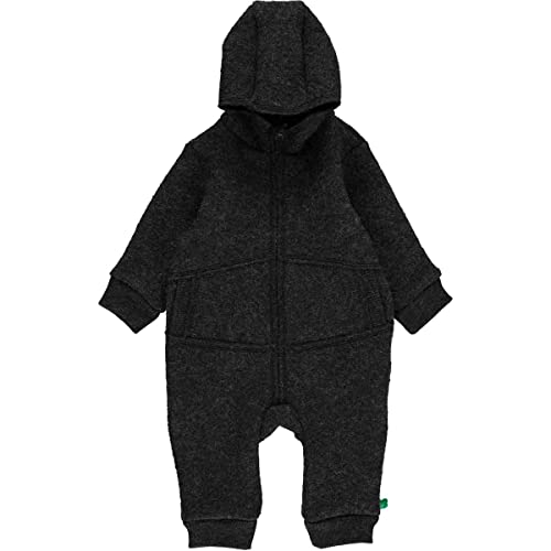 Fred's World by Green Cotton Baby Boys Wool Boiled Suit Snowsuit, Dark Grey Melange, 80/86 von Fred's World by Green Cotton