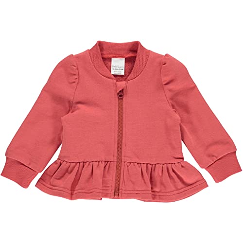 Fred's World by Green Cotton Baby Girls Peplum Zip Jacket Cardigan Sweater, Cranberry, 98 von Fred's World by Green Cotton