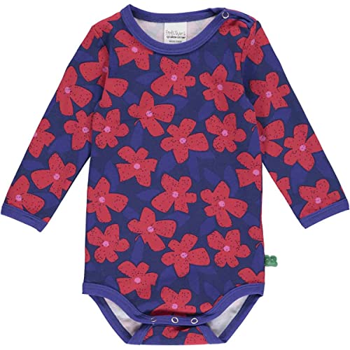 Fred's World by Green Cotton Baby Girls Pow l/s Body Base Layer, Energy Blue/Lollipop/Fuchsia/Deep Blue, 62 von Fred's World by Green Cotton