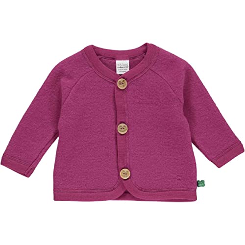 Fred's World by Green Cotton Baby Girls Wool Fleece Jacket, Plum, 56/62 von Fred's World by Green Cotton