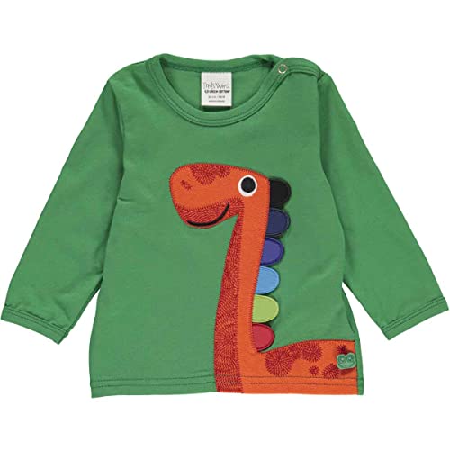 Fred's World by Green Cotton Baby - Jungen Hello Dino L/S Baby T Shirt, Earth Green, 80 EU von Fred's World by Green Cotton