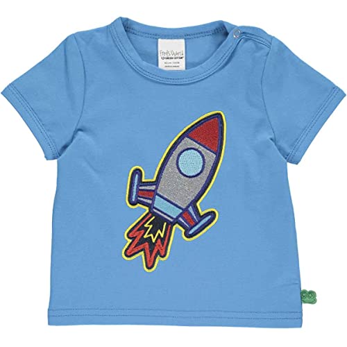 Fred's World by Green Cotton Baby - Jungen Hello Space S/S Baby T Shirt, Happy Blue, 68 EU von Fred's World by Green Cotton