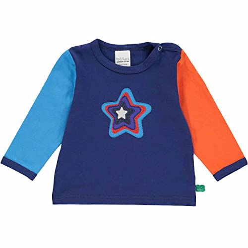 Fred's World by Green Cotton Baby - Jungen Star Applique L/S Baby T Shirt, Deep Blue, 80 EU von Fred's World by Green Cotton