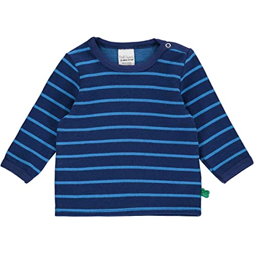 Fred's World by Green Cotton Baby - Jungen Stripe L/S Baby T Shirt, Deep Blue/Happy Blue, 86 EU von Fred's World by Green Cotton