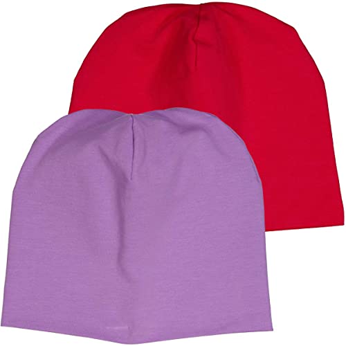 Fred's World by Green Cotton Baby - Mädchen Alfa 2-Pack Beanie Hat, Deep Lavender, 2 Jahre EU von Fred's World by Green Cotton