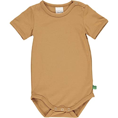 Fred's World by Green Cotton Baby - Mädchen Alfa S/S Body Baby and Toddler Sleepers, Biscuit, 56 EU von Fred's World by Green Cotton