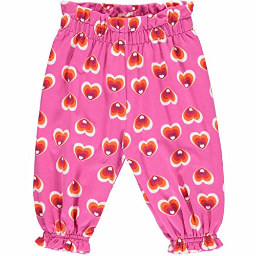 Fred's World by Green Cotton Baby - Mädchen Heart Flared Baby Casual Pants, Fuchsia/Mandarin/Lollipop/Plum, 68 EU von Fred's World by Green Cotton