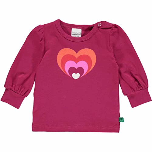 Fred's World by Green Cotton Baby - Mädchen Heart Print L/S Baby T Shirt, Plum, 86 EU von Fred's World by Green Cotton