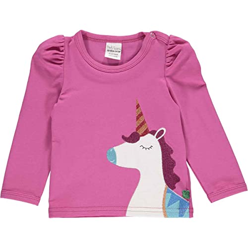 Fred's World by Green Cotton Baby - Mädchen Hello Unicorn L/S Baby T Shirt, Fuchsia, 92 EU von Fred's World by Green Cotton