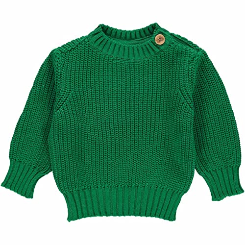 Fred's World by Green Cotton Baby - Mädchen Knit Chunky Baby Pullover Sweater, Earth Green, 86 EU von Fred's World by Green Cotton