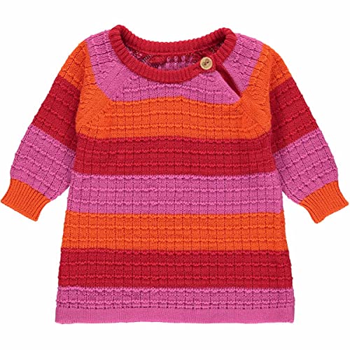 Fred's World by Green Cotton Baby - Mädchen Knit Stripe L/S Baby Casual Dress, Lollipop, 92 EU von Fred's World by Green Cotton