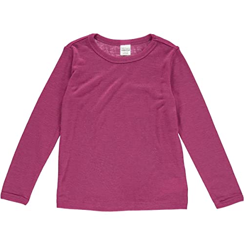 Fred's World by Green Cotton Baby - Mädchen Wool L/S Baby T Shirt, Plum, 74 EU von Fred's World by Green Cotton