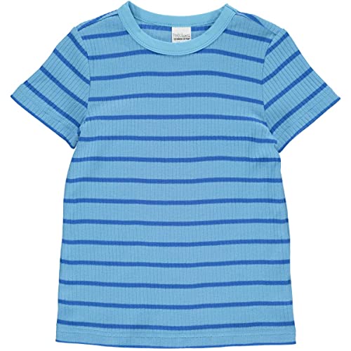 Fred's World by Green Cotton Boy's Alfa Stripe s/s T T-Shirt, Bunny Blue, 140 von Fred's World by Green Cotton