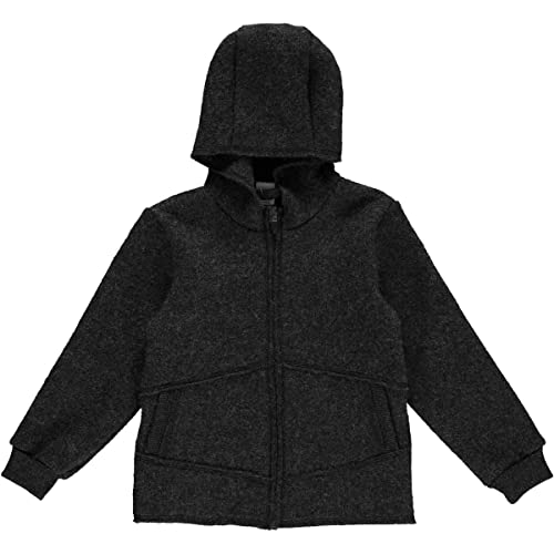 Fred's World by Green Cotton Boy's Wool Boiled Fleece Jacket, Dark Grey Melange, 104/110 von Fred's World by Green Cotton