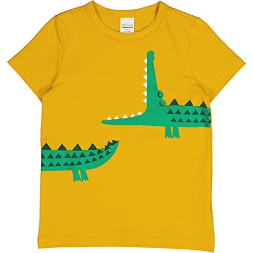 Fred's World by Green Cotton Jungen Croco Print S/S T-Shirt, Sonic Yellow, 110 EU von Fred's World by Green Cotton