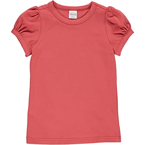 Fred's World by Green Cotton Girl's Alfa Puff s/s T T-Shirt, Cranberry, 110 von Fred's World by Green Cotton
