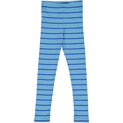 Fred's World by Green Cotton Girl's Alfa Stripe Leggings Classic, Bunny Blue, 140 von Fred's World by Green Cotton